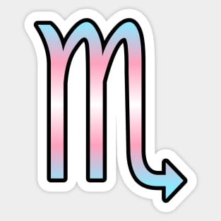 Scorpio Trans Pride Symbol Sticker